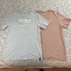 2x Nike PSG Soccer T-Shirts (Large)